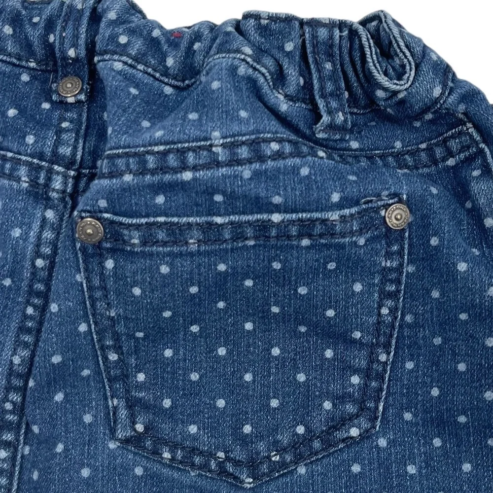 Arizona Jeans Polka Dot Denim Jean Skirt Size 10 Reg